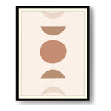 Warm Geometric Harmony Shapes - Framed Wall Art