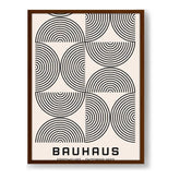 Bauhaus Concentric Circles - Framed Canvas