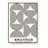 Bauhaus Concentric Circles - Floating Framed Canvas