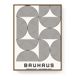 Bauhaus Concentric Circles - Floating Framed Canvas