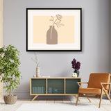Elegant Vase With Rose - Framed Wall Art