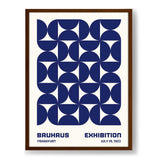 Bauhaus Exhibition Navy Blue - Framed Canvas