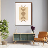 Beautiful Phases Of The Moon - Framed Canvas