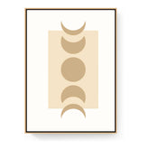 Beautiful Phases Of The Moon - Floating Framed Canvas