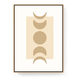 Beautiful Phases Of The Moon - Floating Framed Canvas