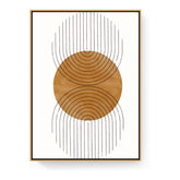 Rhythmic Circles - Floating Framed Canvas