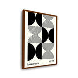 Bauhaus Pattern Design1 - Framed Canvas