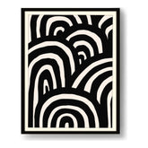 Black And White Waves - Framed Wall Art