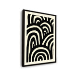 Black And White Waves - Framed Wall Art