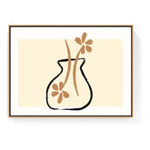 Flower Vase - Floating Framed Canvas