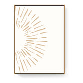 Sunburst Abstract - Floating Framed Canvas