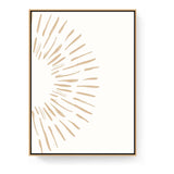 Sunburst Abstract - Floating Framed Canvas