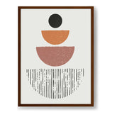 Geometric Harmony Warm Tones - Framed Canvas