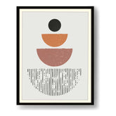 Geometric Harmony Warm Tones - Framed Wall Art