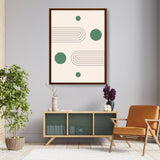 Geometric Harmony Shapes - Framed Canvas