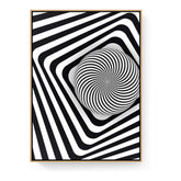 Optical Illusion Sphere - Floating Framed Canvas