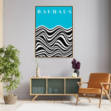 Waves Of Bauhaus - Floating Framed Canvas