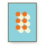 Geometric Shapes In Harmony - Floating Framed Canvas