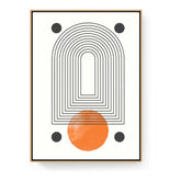 Geometric Harmony1 - Floating Framed Canvas