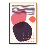 Abstract Shapes And Lines1 - Floating Framed Canvas