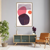 Abstract Shapes And Lines1 - Floating Framed Canvas