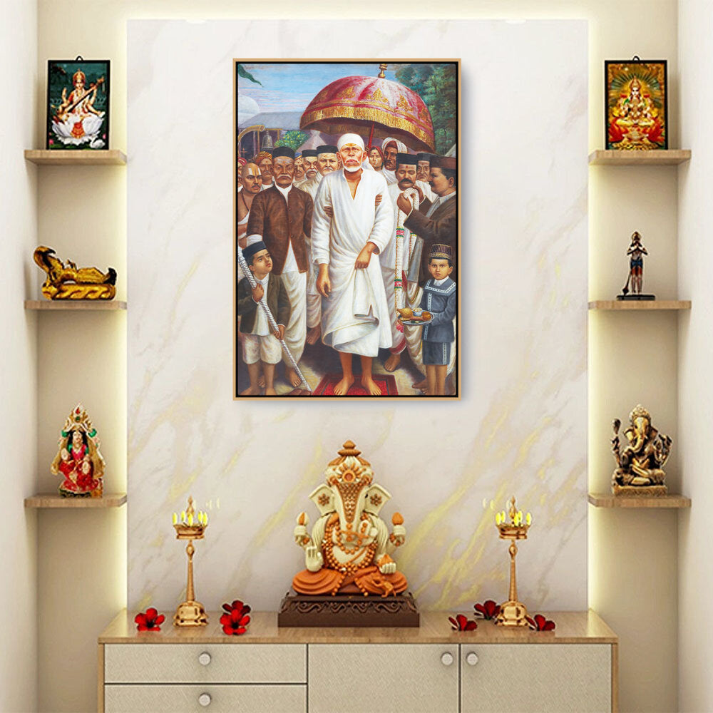 Amazon - Seller - Sai Baba Procession - FLOATING FRAME
