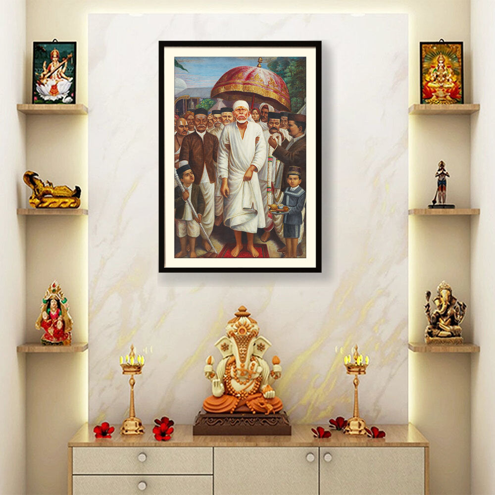 Amazon - Seller - Sai Baba Procession - WALL MOUNT FRAME