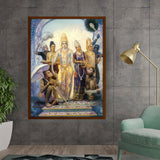 Seetharama Lakshmana Hanuman - Framed Canvas