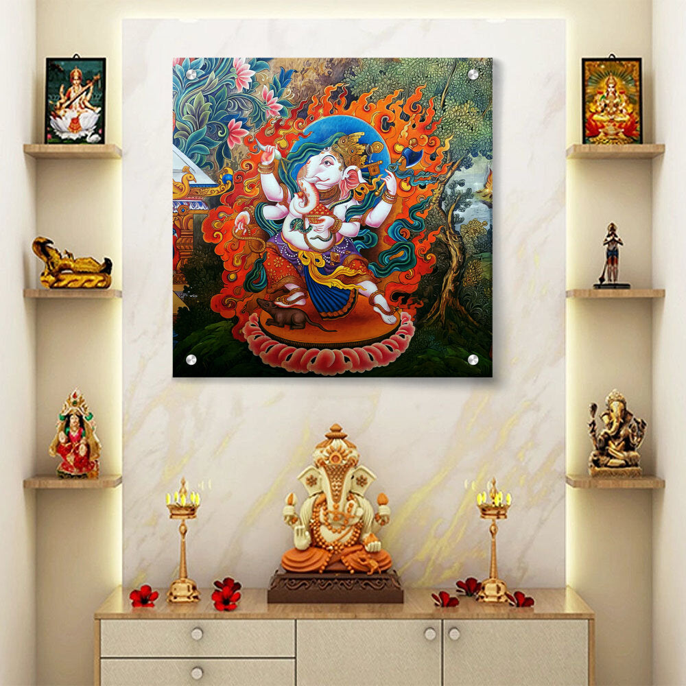 Amazon - Seller - Ganesha Tibetian Thangka - Acrylic Wall Photo