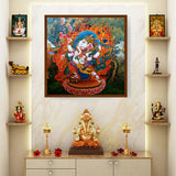 Ganesha Tibetian Thangka - Framed Canvas