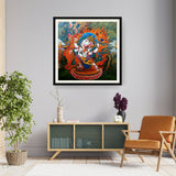 Ganesha Tibetian Thangka - WALL MOUNT FRAME