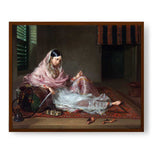Girl In Muslin - Framed Canvas
