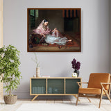 Girl In Muslin - Framed Canvas