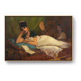 A Reclining Nair Lady - FLOATING FRAME