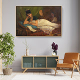 A Reclining Nair Lady - FLOATING FRAME