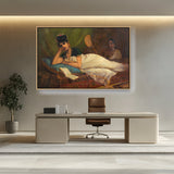 A Reclining Nair Lady - FLOATING FRAME