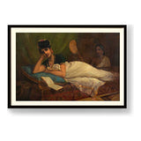 A Reclining Nair Lady - WALL MOUNT FRAME