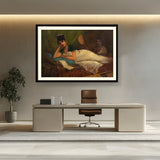 A Reclining Nair Lady - WALL MOUNT FRAME