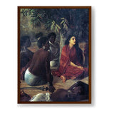 Sita In Ashoka Vatika - Framed Canvas
