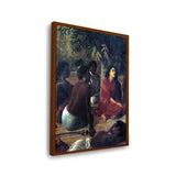 Sita In Ashoka Vatika - Framed Canvas