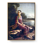 Radha By The Moonlight - FLOATING FRAME