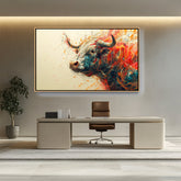 Picasoul - Artist - Bull AI Art - FLOATING FRAME