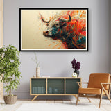Bull AI Art - WALL MOUNT FRAME