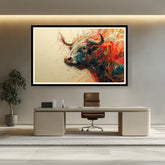 Picasoul - Artist - Bull AI Art - WALL MOUNT FRAME