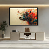 Picasoul - Artist - Bull AI Art - WALL MOUNT FRAME