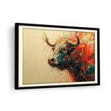 Bull AI Art - WALL MOUNT FRAME