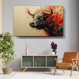 Bull AI Art - Wall Canvas