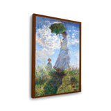 Woman With A Parasol - Framed Canvas