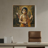 Picasoul - Artist - Child With A Bow And Arrow - FLOATING FRAME
