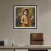 Picasoul - Artist - Child With A Bow And Arrow - WALL MOUNT FRAME